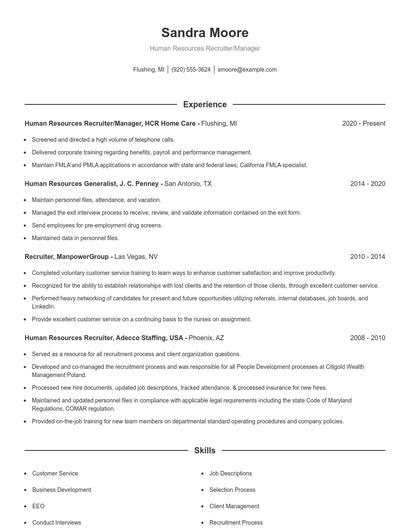 Resume example 1