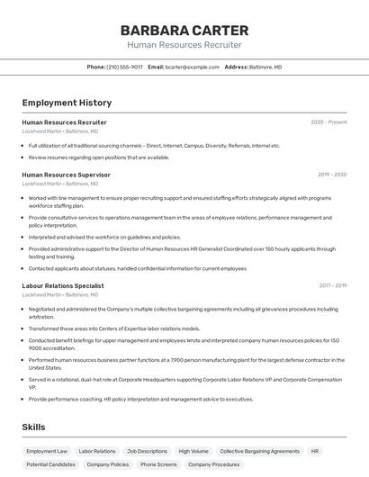 Resume example 2