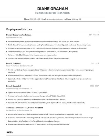Resume example 2