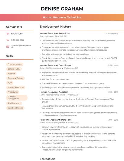 Resume example 3
