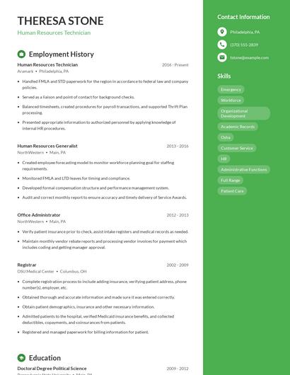 Resume example 5