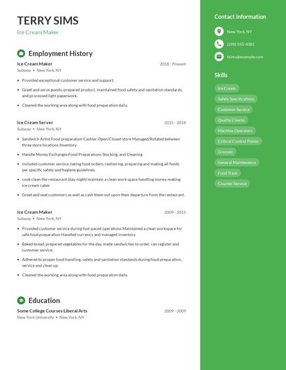 Resume example 5
