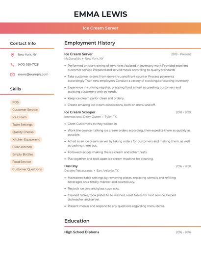 Resume example 3
