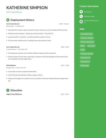Resume example 4