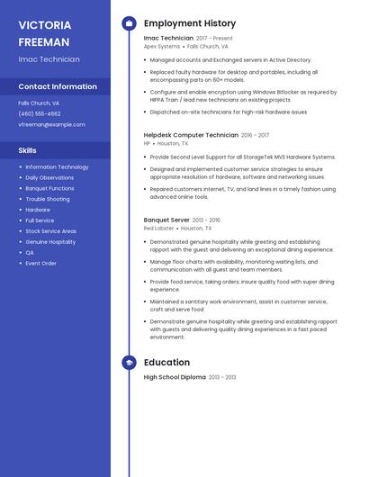 Imac Technician Resume