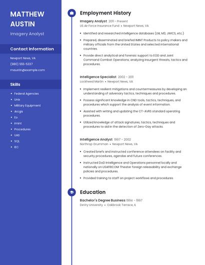 Resume example 5
