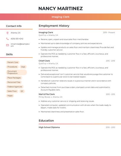 Resume example 3