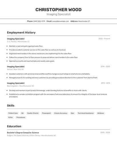 Resume example 2