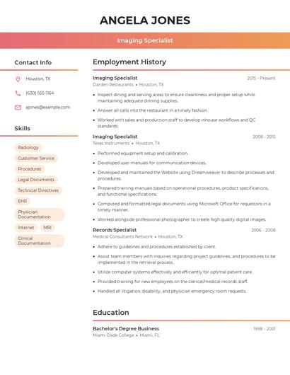 Resume example 3