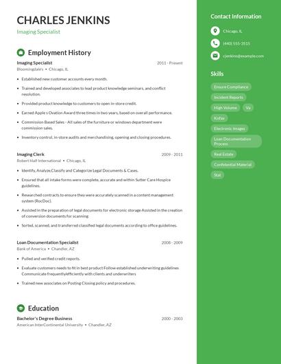Resume example 5