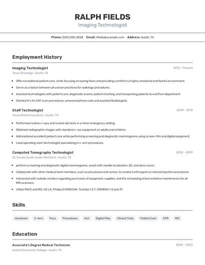Resume example 2