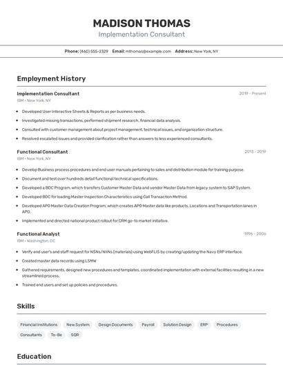 Resume example 2