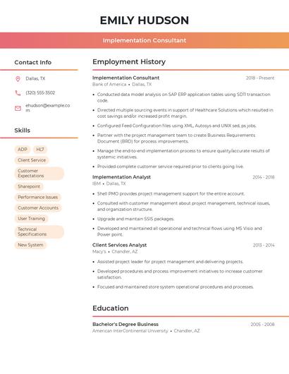 Resume example 3