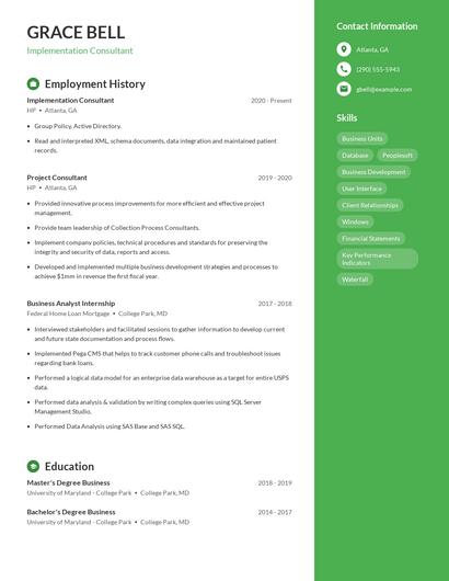 Resume example 4