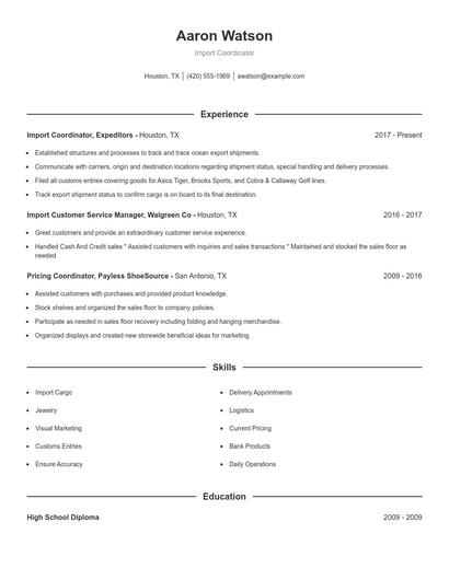 Resume example 1
