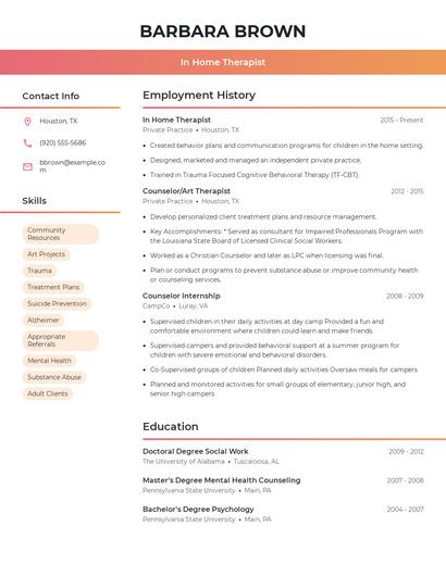 Resume example 3