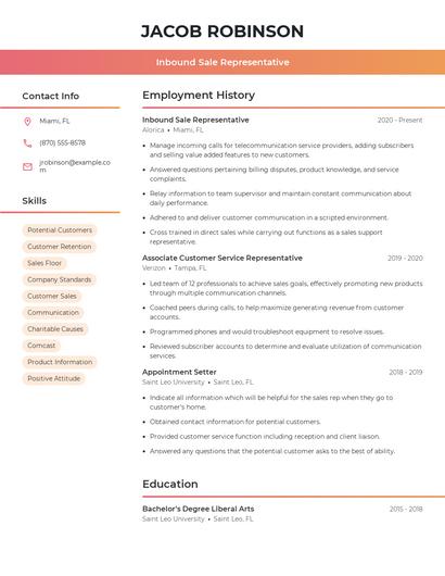 Resume example 3