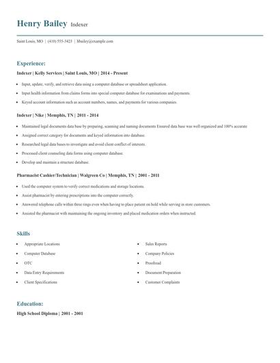 Indexer Resume