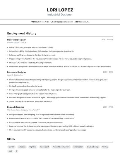 Resume example 2