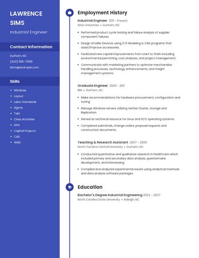 Resume example 4