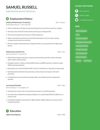 Resume example 4