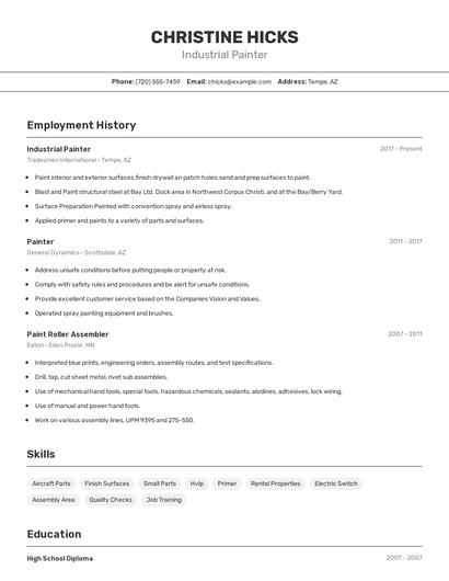 Resume example 2
