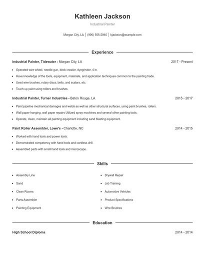 Resume example 1