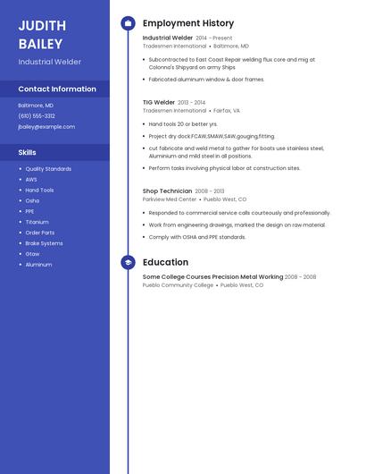 Industrial Welder Resume