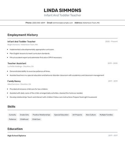 Resume example 2