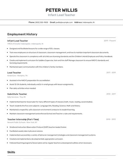 Resume example 2