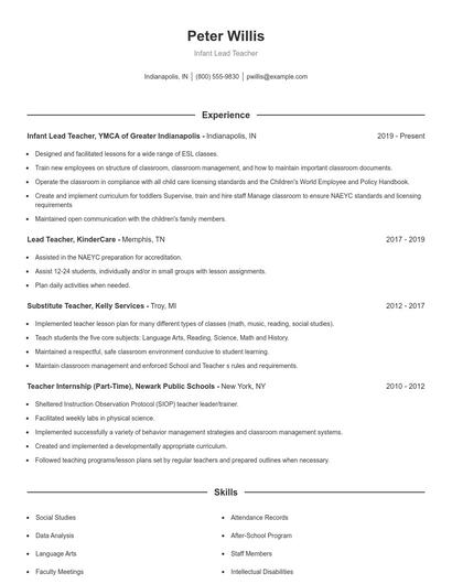 Resume example 1