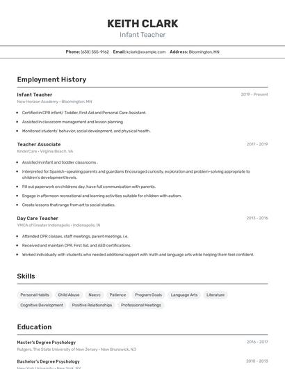 Resume example 2