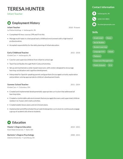 Resume example 4