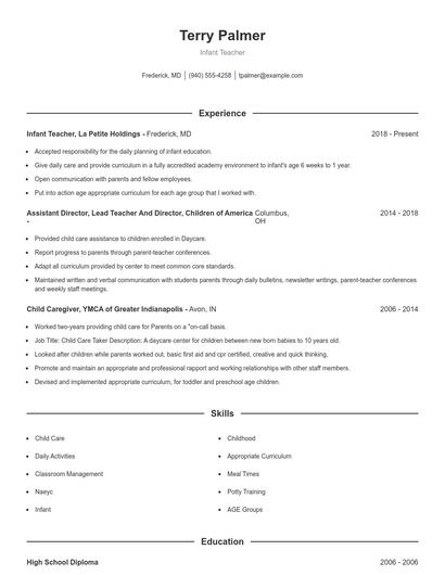 Resume example 1