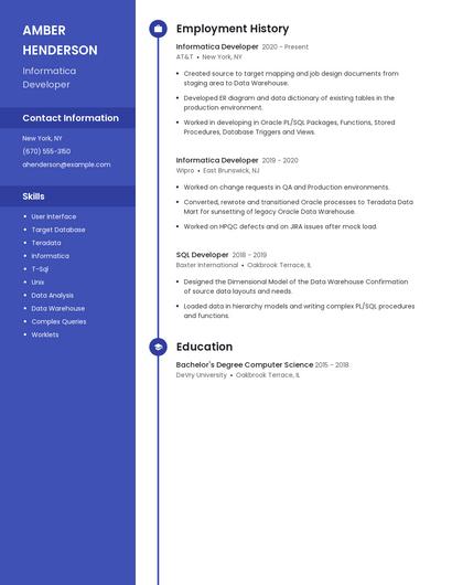 Resume example 5