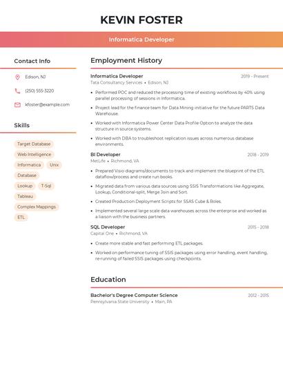 Resume example 3