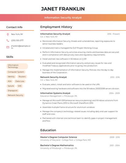 Resume example 3