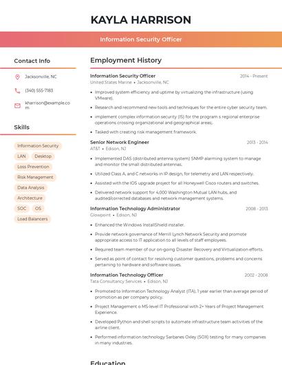 Resume example 3