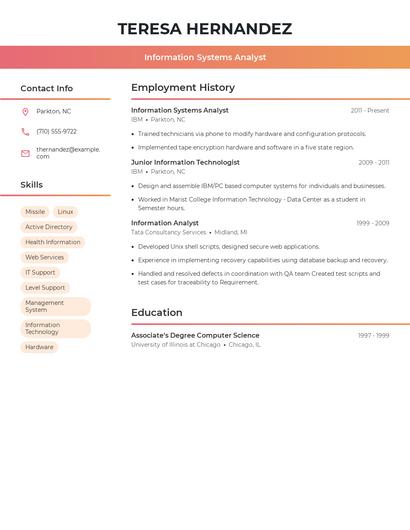 Resume example 3