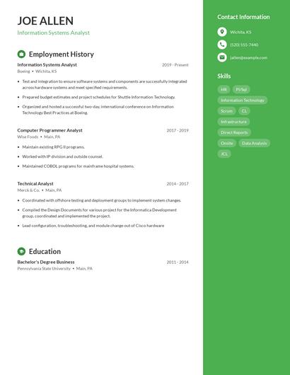Resume example 4