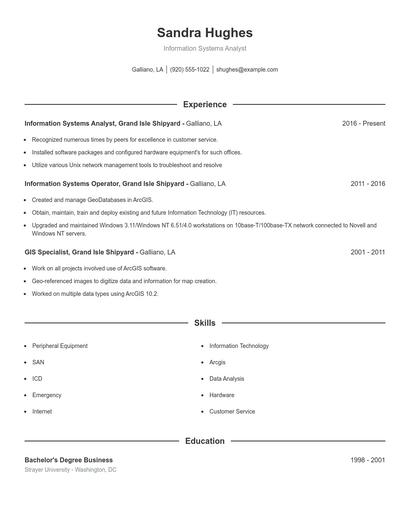 Resume example 1