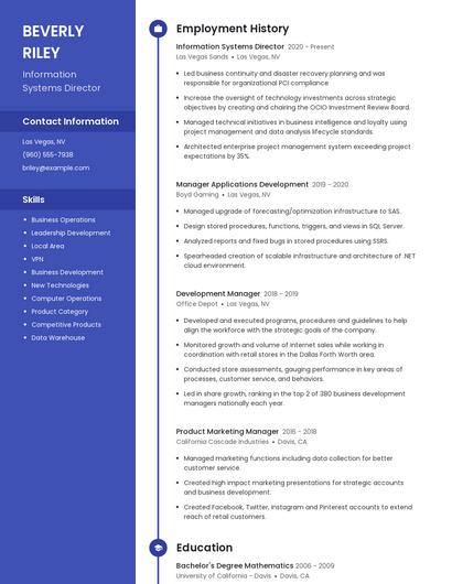 Resume example 5