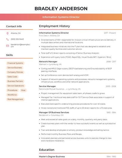 Resume example 3