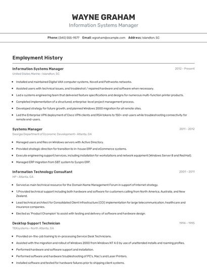 Resume example 2