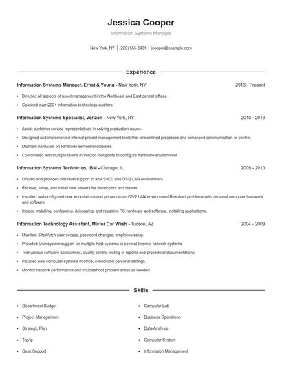 Resume example 1