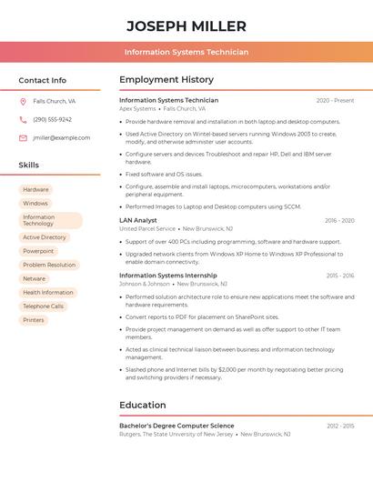 Resume example 3