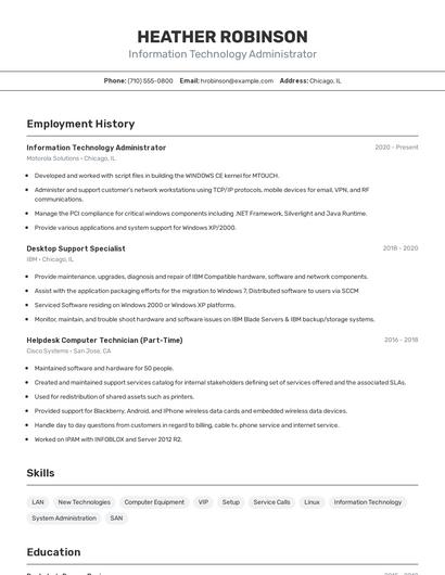 Resume example 2