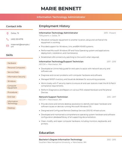Resume example 3