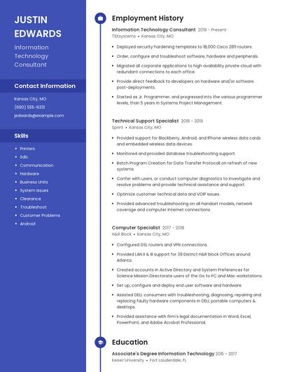 Resume example 5