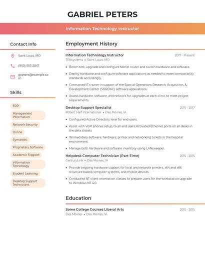 Resume example 3